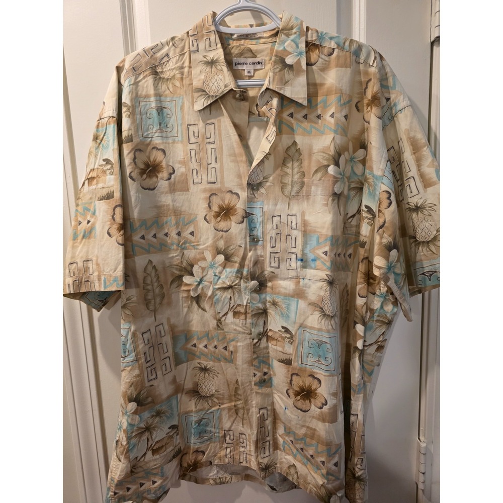 Pierre‎ Cardin Men's Short Sleeve Shirt SZ XL